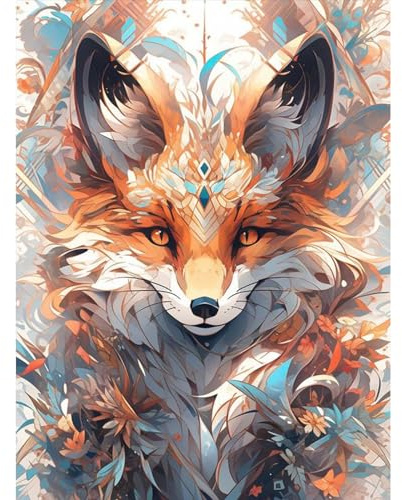 TOSTOG Diamond Painting für Erwachsene Anfänger,Anime-Fuchs 5D Diamant Painting Kits Bilder für Erwachsene,DIY Full Drill Diamant Malerei Set 30x40cm für Wanddekor
