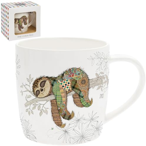 Lesser & Pavey Simon Faultier-Tasse, Keramik-Kaffeetassen für Zuhause oder Arbeit, Premium-Design-Tassen für alle Gelegenheiten, entworfen von Bug Art, schöne Tassen für Tee, Kaffee und heiße Getränke