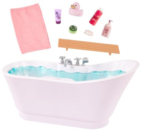 Our Generation – Vasca da bagno per bambole da 46 cm – Giocattoli d'acqua e vasca da bagno – Accessori per bambole – Gioco Fantasia – Bambini dai 3 anni in su