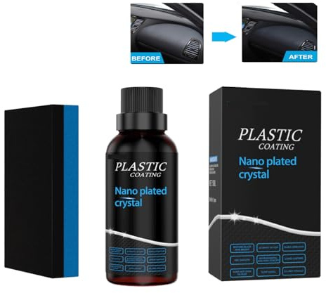 Hzutloer Beschichtungsmittel für Kunststoffe,Kunststoffteile Kristalline Beschichtung, Car Plastics Restorer,Plastic Revitalizing Coating Agent, Auto Plastikteile Renovierungsmittel