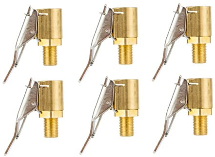 SOLUSTRE 6stücke Professionelle Auto Reifen Luftventil Adapter Langlebigem Messing Für Schnelles Aufpumpen Von Reifen Kompatibel Mit Gängigen Ventilen Sicheres Und Handling