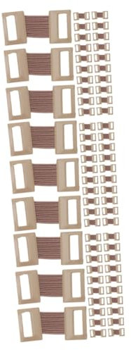 VILLFUL 300 Stk Elastische Verbandschnalle Aus Aluminium Ersatz-verbandklemme Verbandhalter Schnallenclips Für Verbandfixierungshalter Verbandverschlussschnalle Light Brown