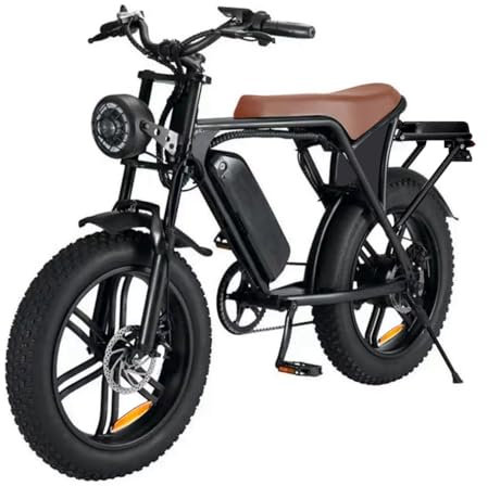 20” Electric Bike, 20 Inch E Bike, Hybrid Bike, Adult Bicycle, 48V 15AH Battery, Brushless Motor, LCD Display, 7 Gear, Rear Seat, Throttle, Suspension, Disc Brakes, Headlight, Indicators, New