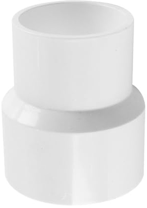 Enwye Raccord Réducteur en PVC DWV, Adaptateur De Raccord De Tuyau À Douille 50 Mm X 40 Mm, Raccord Réducteur De Conduit pour La Construction D'alimentations en Eau, Blanc