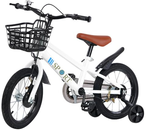 OHMG 12/14/16 Zoll Kinderfahrrad für ab 3-9 Jahre Jungen & Mädchen,Kinder Fahrrad mit Stützrädern, Fahrrad für Kinder, HöHenverstellbar Kinderfahrräder für Schulung Outdoor Reiten