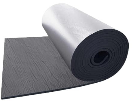 Tapis d'isolation phonique, Tapis Auto-adhésif insonorisant pour Voiture, Panneau Isolant en Caoutchouc et Feuille d'aluminium, épaisseur 5 à 30 mm, découpable pour toits, sols, greniers, to