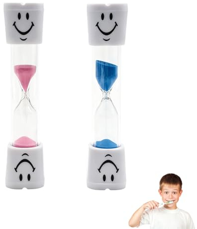 2 unidades reloj de arena cepillado de dientes para niños, temporizador de cepillo de dientes, reloj de arena para niños, cálculo de cuenta atrás