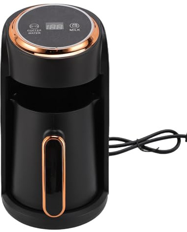 Asixxsix Turkish Coffee Maker, 600W Digital Display Automatic Turkish Greek Coffee Machine, 4 Cups Brewing Capacity Turkish Coffee Pot, Turkish Coffee Machine (UK)