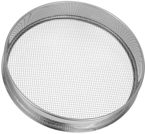 VICASKY Tamis en Acier Inoxydable 30 Cm pour Jardinage Et Terrassement, Passoire à Mailles Fines Robuste, Tamis Rond Ergonomique pour Terre, Pierres Et Compost, Outil Manuel Polyvalent