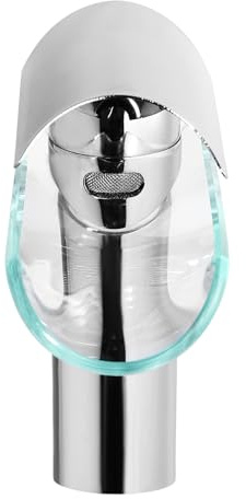 Rubinetto a cascata di vetro,Miscelatore monocomando per lavabo,Rubinetto per lavabo per bagno,Soffione doccia piastrelle ha,3/8 pollici Interfaccia,Per cucine, bagni, ristoranti