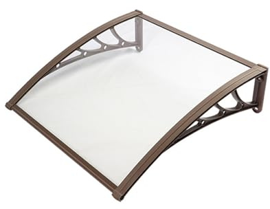 Aluminiumlegering utomhusmarkis med slagmotstånd 60 x 80 cm klar baldakin – perfekt för ytterdörrar, innergårdar och däck – väderbeständig skyddslösning