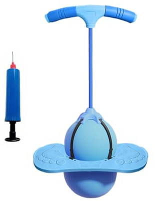 PogoBall mit Griff für Kinder & Erwachsene, Stabiler Hüpfball Sprungball BalanceTrainer für Koordination & Fitness, Outdoor & Indoor Hüpfspielzeug fürJungen & Mädchen, Belastbar bis 90kg