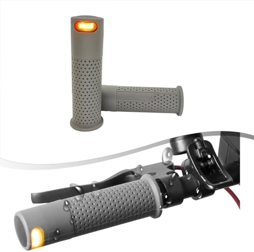 LatoYard E Scooter Blinker Nachrüsten Set Blinker E Scooter Nachrüsten Lenker für Xiaomi für M365 1S Pro 2 Mi3 Griffe drehen Signal Lampe, 2pcs (Grey)