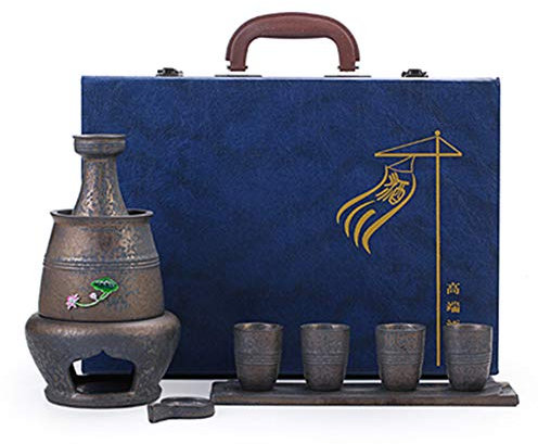 Household Wine Set Ceramic Production Warm Wine Hot Wine Warm Wine Pot Set Turn 8 Sets