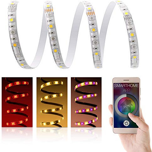 Philips Hue Bridge Bande LED 24 V RGBW 2 x 30 LED/m 5050 Smart Home Set & bloc d'alimentation Contrôleur Zigbee 4 m