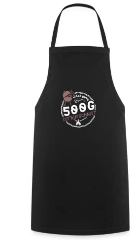 DesignsByJnk5 Grillschürze Herren Grillen | Alles unter 500g ist Aufschnitt Kochschürze Grillen Spruch | Steak lustige Sprüche Schürze für Griller Geschenkidee Grillen