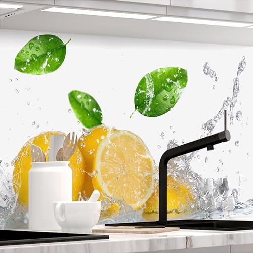 Stickerprofis Küchenrückwand Matt selbstklebend - FRUIT SPLASH - 0.5mm versteifte PET Folie, zuschneidbar, Spritzschutz PRO 60 x 80cm