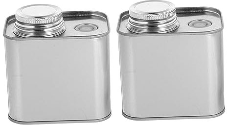 LABRIMP 2pcs Coffee Bean Storage Containers Tinplate Can Screw Lid and Air Valve 95x70x118mm Airtight Sealing Jars for Bean Storage and Kitchen Use