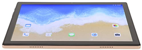Tablet da 128 GB, Tablet PC da 100‑240 V Fotocamera da 20 MP IPS Color Oro da 10 Pollici per Lavoro (Spina UE)
