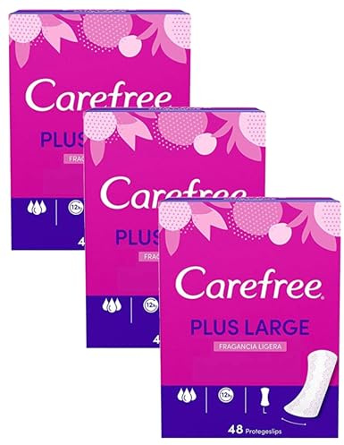 Carefree Salvaslip Plus Large Fragranza Leggera 48 pezzi 180 g (Confezione da 3)