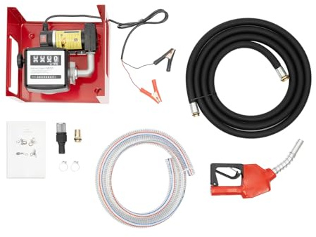 MIKIYUEER - Bomba de transferencia de combustible diésel autoaspirante a bomba de 12 V, bomba gasoil 175 W, 45 l/min, con pistola para diésel queroseno aceite de transformador combustible eléctrico