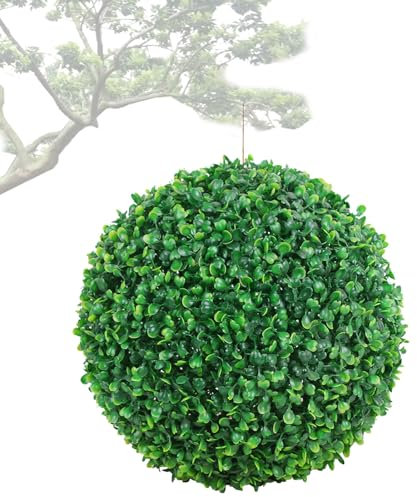 ATYUJKB Buchsbaum Kugel, Künstliche Pflanzen-Kugel, Hängende Formschnittbälle, Dekorative Bälle des Grünen, Künstliche topiariesartificial Topiary Kugel
