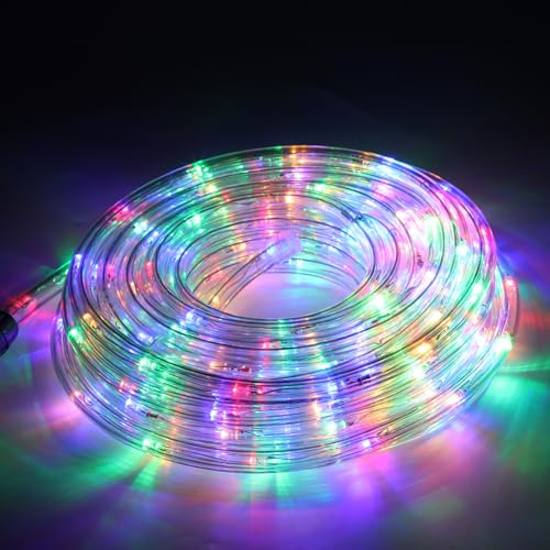Daromigo LED Schlauch Außen, 20m 480 Lichtschlauch außen Wasserfest LED Schlauch Lichtschläuche, Bunt mit Timer & 8 Modi Lichtschlauch,für Außen Innen Party Hochzeit Weihnachten Dekolicht