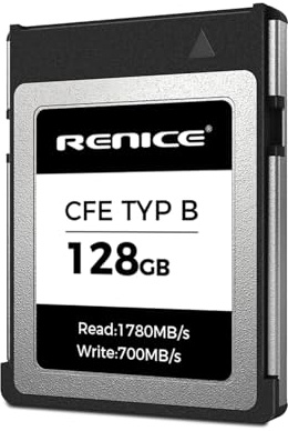 RENICE 128GB CFexpress Karte Typ B Kamera Speicherkarten NVMe PCIe 3.0 TLC Flash Memory Card Max. Lesen 1780MB/s
