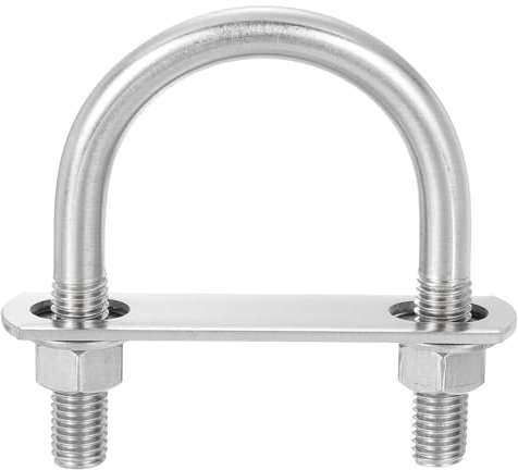 QUARKZMAN Set di Bulloni a U, 6 Set 64mm(2.52) Larghezza Interna 99mm Lunghezza M12 Bullone a U in Acciaio Inossidabile 304 Bulloni a U con Dadi e Piastre, per Rimorchi per Barche