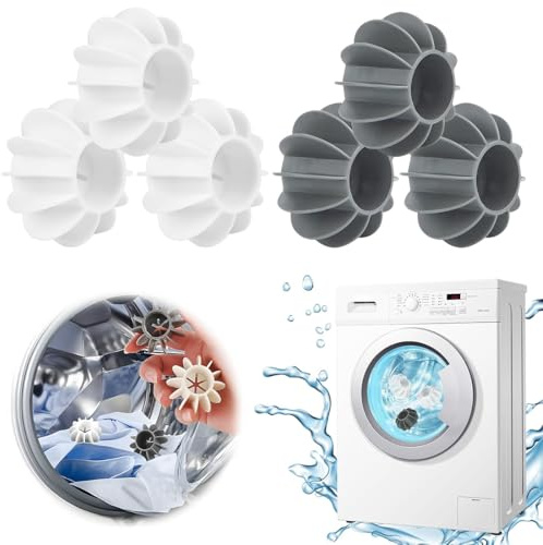 6 bolas de secado para lavadora, bolas de secado reutilizables para lavadora, bolas reutilizables para limpiar la ropa