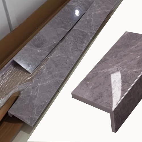 Davanzale Interno Finestra Pannelli per Finestre Tagliabili per Soggiorno, Rifinitura Davanzale Grigio Scuro per Vecchia Finestra, Protezione Telaio Porta Finitura Piastrelle per Cemento(170x10cm (66