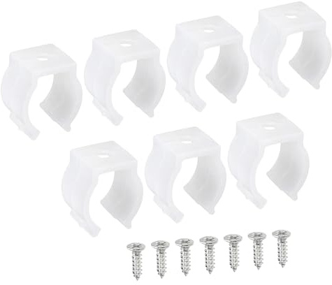 MACHSWON 20 Stück T5 U Clips Halter Halterung Leuchtstoffröhre Leuchte Kunststoff Rohrschellen mit Schrauben für LED Leuchtmittel Deckenleuchte Weiß