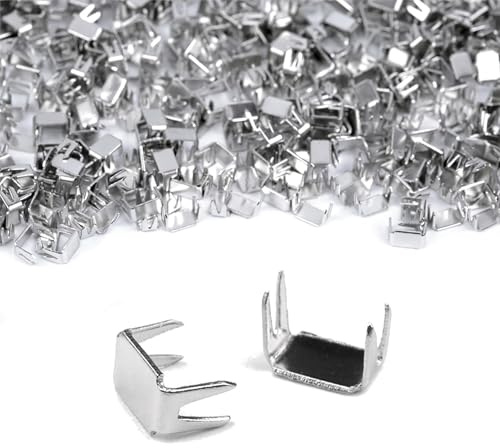 cyclingcolors Endstücke für Reißverschlüsse 3x5mm Nr. 3 Verschließen von Reißverschluss aus Metall ideal für Röcke Kleidung Kleider Lederwaren Kissenherstellung, Nickel 10g (ca. 130 Stück)