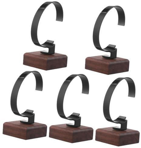 CALLARON 5stücke Wrist Watch Display Stand Aus Holz Und Eleganter Uhrenhalter Für Schmuck Praktische Aufbewahrungslösung Für Armbanduhren Und Armbänder Minimalistisches Design