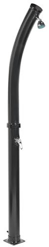 Beliani Douche d'Extérieur Moderne Solaire en PVC Fonction Pluie Noir Engabao