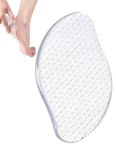 per piedi in vetro, multiuso, per la rimozione dei calli | Strumento riutilizzabile per la cura dei piedi per pelle secca, pelle dura, rimozione dello sporco, raschietto portatile per piedi lisci