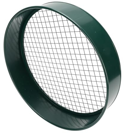 Luocute Soil Sifter, Fine Mesh Stainless Steel Soil Sifter for Gardening, Compost with 3mm 6mm 9mm 12mm Filter Interchangeable Mesh Sizes and Shovel Sieve for Sand Rocks Dirt