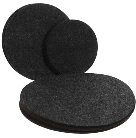 NULYLU 12 Piezas Cojines de Fieltro Redondos Base Antideslizante y Absorbente Protector para Macetas de Plantas para Muebles y Decoración Interiores y Exteriores