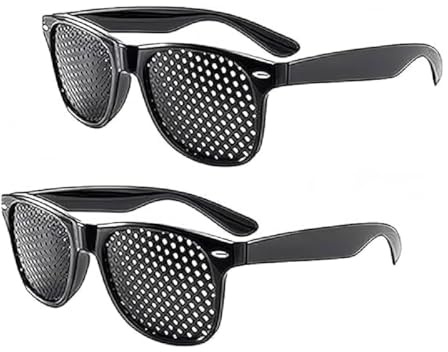 GUSHE 2 Stück 2025 New Lunisk Correction Glasses, Rasterbrille Augentraining, Lochbrille für Entspannung, Multi Dot Brille Gitterbrille zur Verbesserung des Sehvermögen