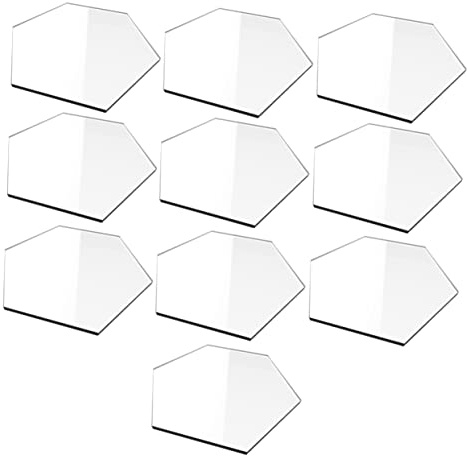 OFFIGAM 10piezas Tarjetas De Lugar Hexagonales De Acrílico Para Fiestas Tarjetas Para Invitados