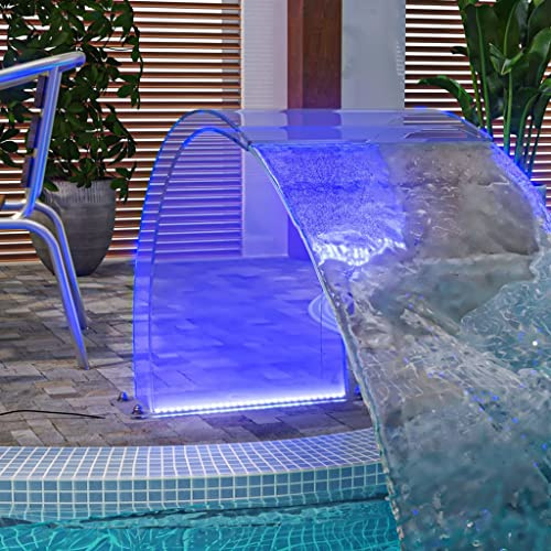 Générique Fontaine de Piscine avec LED RVB Acrylique 50 cm, Maison & Jardin, Décorations, Fontaines & bassins, Fontaines & Cascades, Transparent, (Poids 5.28KG)-1407