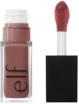 e.l.f. Glow Reviver Plumping Lip Oil, getöntes Lippenöl mit aufpolsternder Wirkung und Hochglanz-Finish, mit Jojobaöl, vegan und tierversuchsfrei, Major Mauve