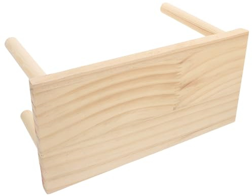 TOYZFRIENDY Holzplattform für Kleintierkäfig Multifunktionale Hamster spielplattform Stabile Etagen spielstand für Hamster Chinchilla Hörnchen Sicheres Naturnahes Holzspielzeug