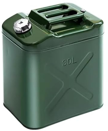 Benzinkanister mit Ausgusssystem und Griff, Metall-Benzinkanister LKW Autos Motorradausrüstung(30L)