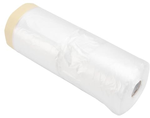Ipetboom Película Protectora para Pintura Aerosol Cinta de Enmascarar de Papel Tamaño 1100 MM X 30 M Color Blanco y Caqui Resistente al Sol y Elástica Adecuado para Protección