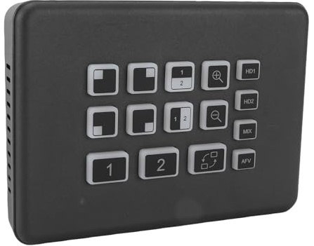 Plyisty Scheda di Acquisizione Switcher Video HDMI 2x1, Mixer Streaming Live 1080p 60Hz, Commutazione Continua USB 3.0 Type-C, PiP PbP, Ingresso Microfono, HDCP 1.4, per PC da Gioco (Spina europea)