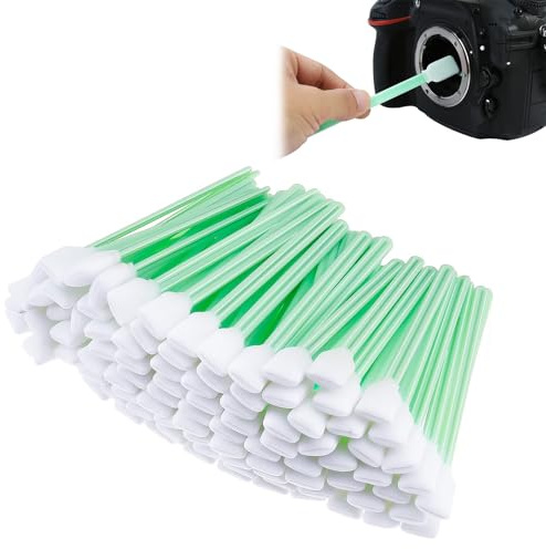 100 PCS Tiges de Nettoyage en Mousse Bâtonnets de Nettoyage en Mousse Sans Poussière Tampons de Nettoyage en Mousse Bâton Éponge pour Imprimante à Jet d'Encre Tête d'Impression,Caméra,Lentille Optique