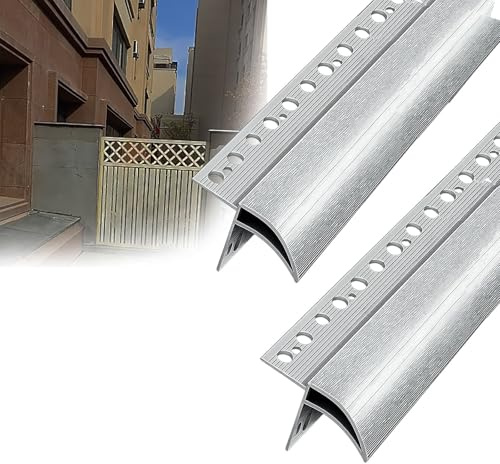 gocciolatoio per balconi Deviatore pioggia in alluminio larghezza 50 mm, grondaia altezza 35 mm, deflettore per tetto per davanzali, profili tagliabili(2 PC,L 80 CM)