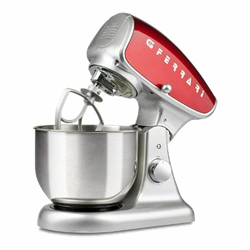 G3 Ferrari G2007506 Pastaio Deluxe Professioneller Kneter, 5,2 Liter, 1200 W, Rot/Silber