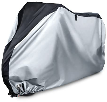 Ohuhu Bike Cover, Bike Covers for Outside Storage, 210T Waterproof Anti Dust UV Protection Fit for Up to 29 Inch Mountain and Electric Bikes with Lock Holes Bicycle Cover with Storage Bag